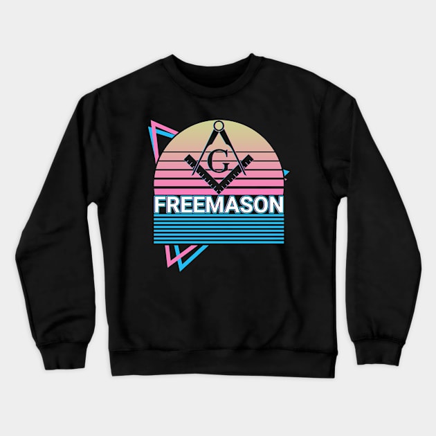 Freemason Freemasonry Masonic Masonry Retro Gift Crewneck Sweatshirt by Alex21